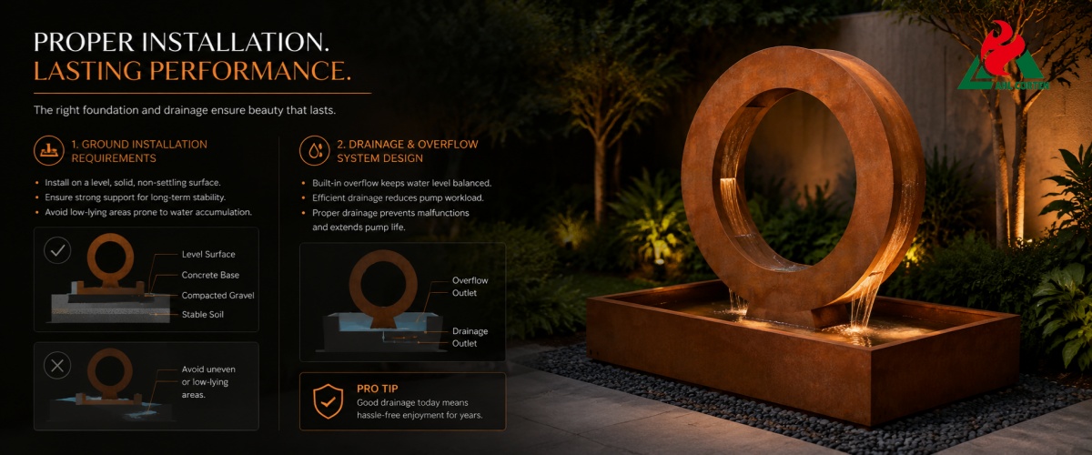 Key Details for Water Feature Installation and Drainage